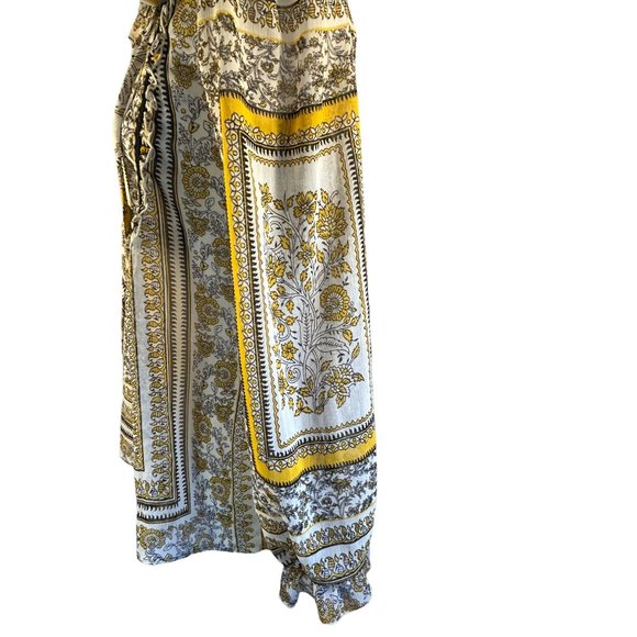 Lily White Shirt Womens Medium Yellow White Peasant Blouse - Picture 11 of 13